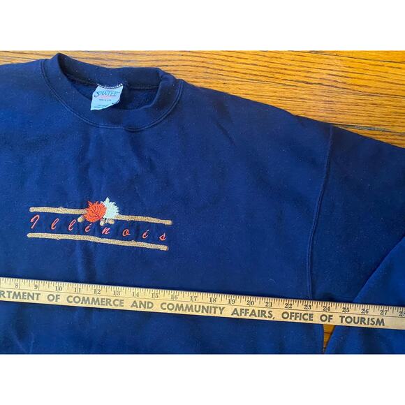 Vintage USA Illinois Fall Thanksgiving Sweatshirt Adult XXL Men’s Womens - Picture 6 of 10